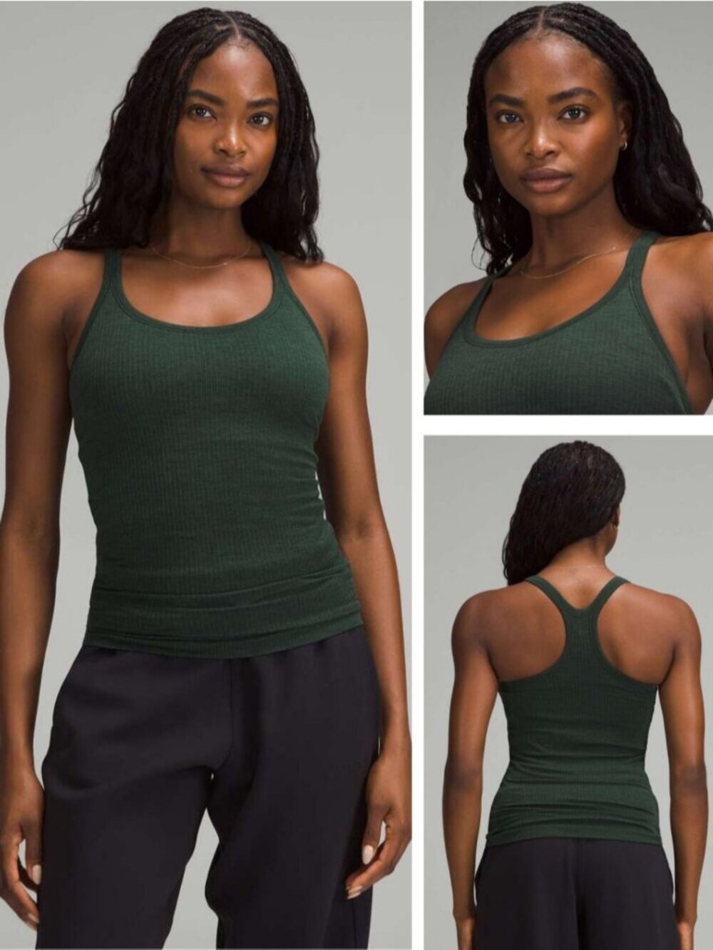 LULULEMON Ebb to Street Tank Top Size 10 Legacy Green